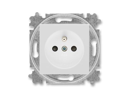 Zásuvka 1-násobná bezšroubová šedá/bílá LEVIT