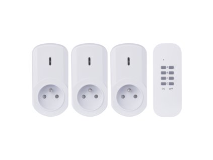 Dálkově ovládané zásuvky P0070 + ovladač bílé
