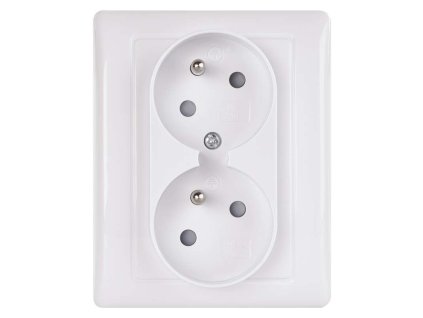 Zásuvka 2-násobná šikmá bílá EMOS