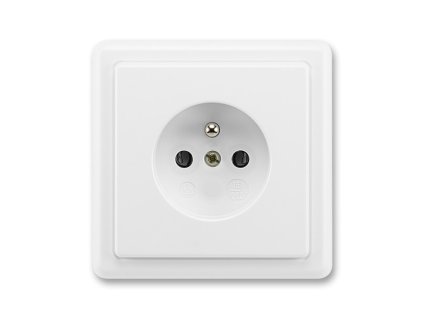 Zásuvka 1-násobná polozápustná šroubová bílá SEZ