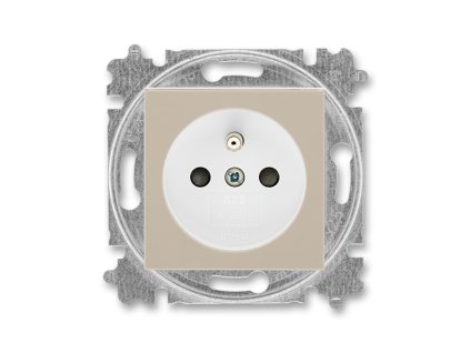 Zásuvka 1-násobná bezšroubová macchiato/bílá LEVIT