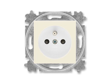 Zásuvka 1-násobná bezšroubová slonová kost/bílá LEVIT