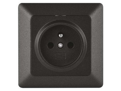 Zásuvka 1-násobná antracit EMOS