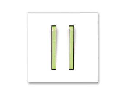 Klapka půlená bílá/ledová zelená NEO