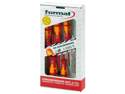Šroubováky elektrikářské, zkoušečka sada 6ks Format