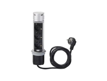 Zásuvková lišta výsuvná Otio Desk- POP-UP 3 zásuvky 2 USB porty 7602302-CZ
