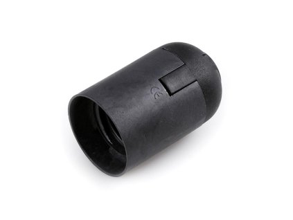 objímka E27 plastová černá