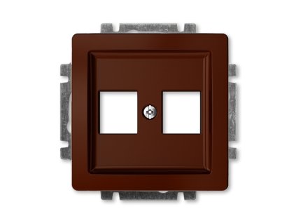 Kryt zásuvky komunikační hnědý SWING