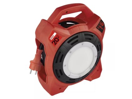 Prodlužovací kabel P08420 4 zásuvky 20 m buben 3x1,5mm guma s reflektorem EMOS