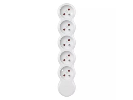 Zásuvka P0500T 5-násobná samostatná bílá