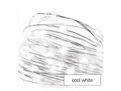 LED vánoční řetěz 2xAA studená bílá, časovač 1,9m IP20