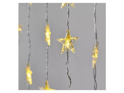 LED vánoční závěs - hvězdy teplá bílá 120x90cm IP20