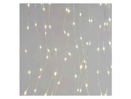 LED vánoční nano řetěz - záclona teplá bílá, 2,9x1,5m IP44