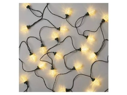 LED vánoční řetěz – šišky teplá bílá, 9,8m IP44