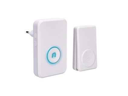 Zvonek bezdrátový bezbateriový 1L66 150m bílý