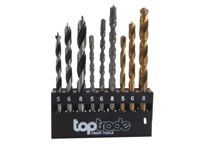 Vrtáky do kovu, dřeva, betonu sada 9ks