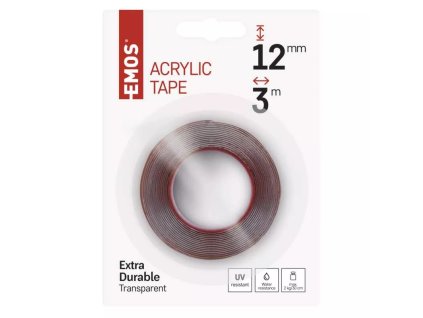 Páska oboustranná akrylová 12mm/3m čirá EMOS