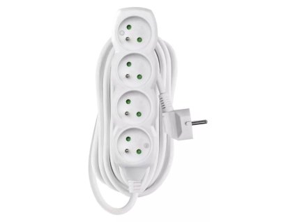 Prodlužovací kabel P0417R 4 zásuvky 7m bílý