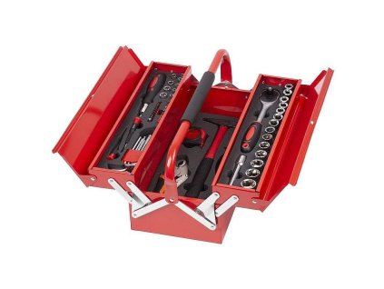 Sada nářadí 64-dílná, 1/2"+1/4" kovový kufr STREND PRO