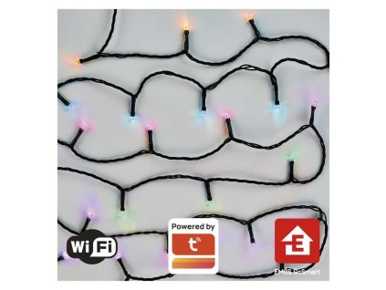 LED vánoční řetěz GoSMART RGB, časovač, WI-FI 18m IP44