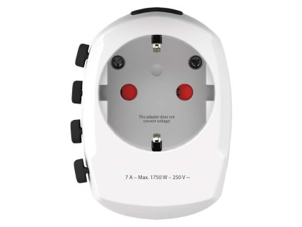 Adaptér cestovní univerzální P0056N do zahraničí(Amerika., Asie, Afrika) bílý SKROSS