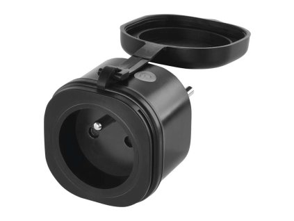 Zásuvka 1-násobná GoSMART IP44 černá EMOS