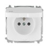 Zásuvka 1-násobná bezšroubová s víčkem bílá TANGO IP44