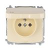 Zásuvka 1-násobná bezšroubová s víčkem slonová kost TANGO IP44