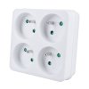Zásuvka 4-násobná rozbočovací bílá Solight