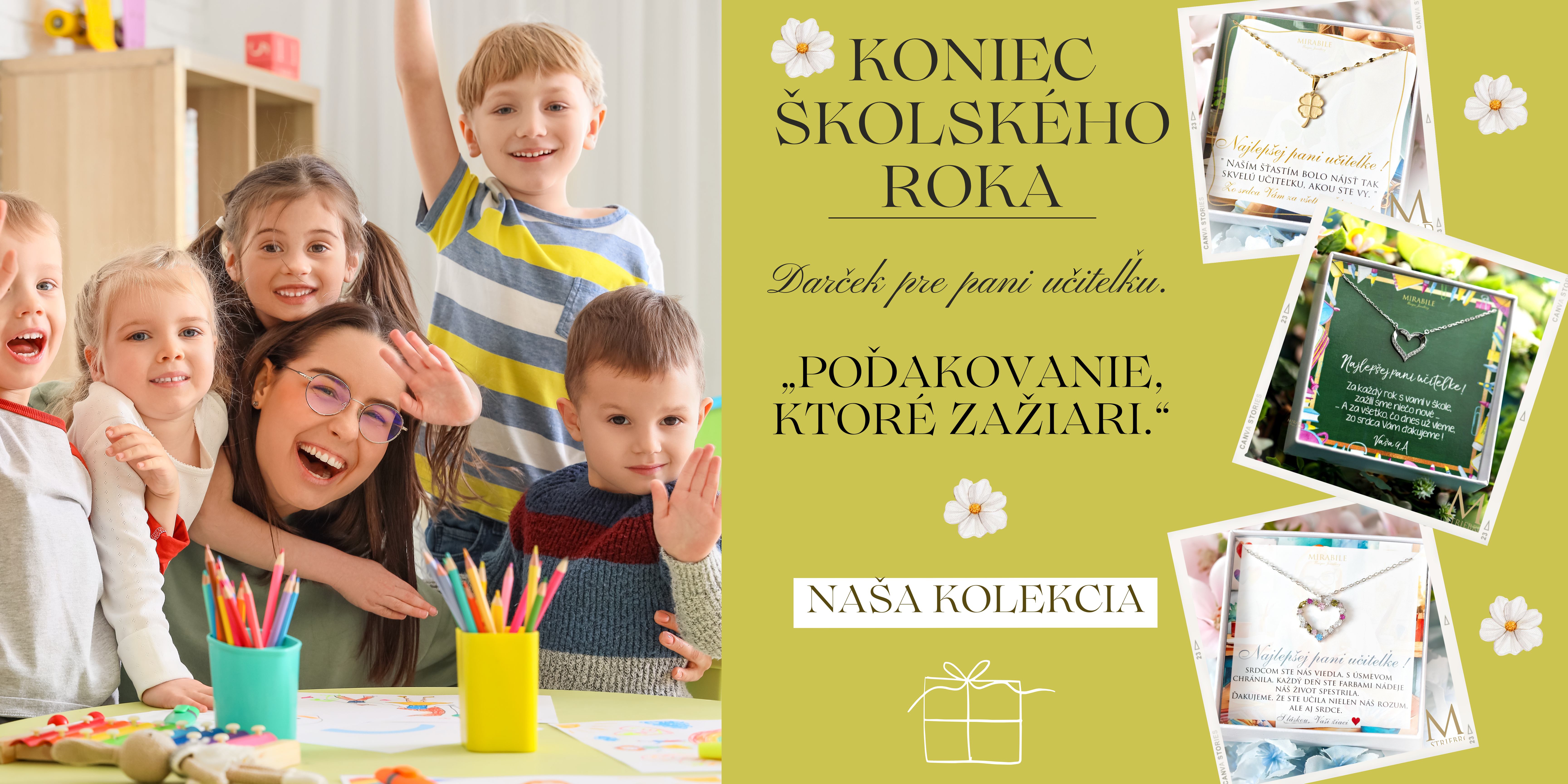 Kolekcia ďakovných darčekov pre pani učiteľky