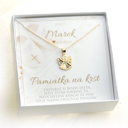 zlaty privesok anjelik viery