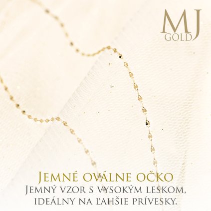 zlata retiazka vzor ovalne ocko mirabile gold