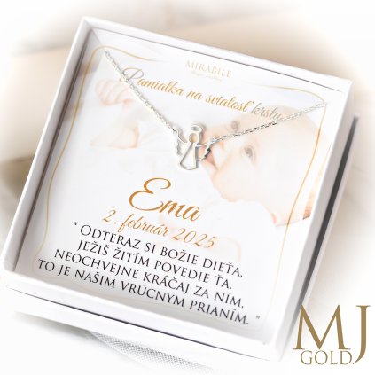 Zlata celebritka obrys anjela mirabile biele zlato