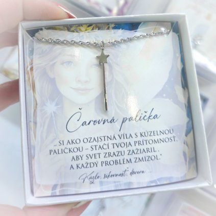 Čarovná palička – strieborný prívesok