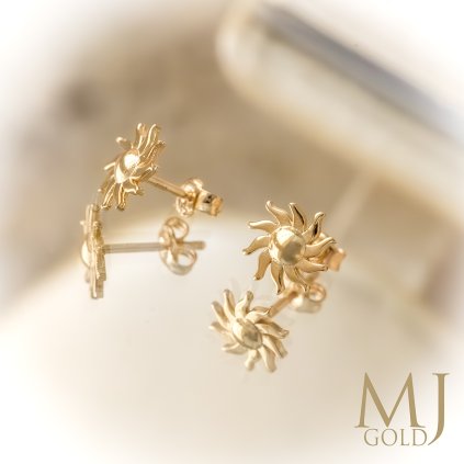 zlate napichovacie nausnice slniecka mirabile gold 1