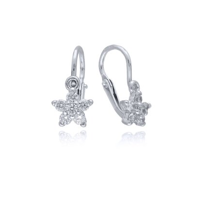 detske nausnicky biele zlato kvetinky mirabile