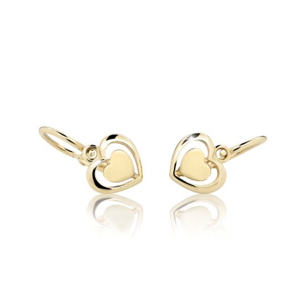 zlate nausnice srdcia bez kamienkov mirabile