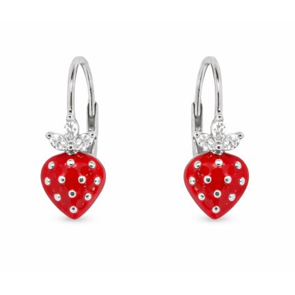 strieborne nausnice jahôdky 1