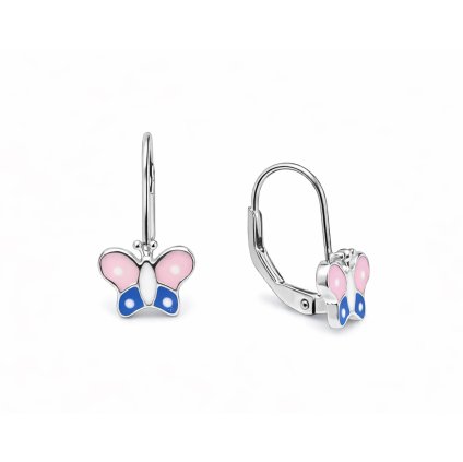 strieborne nausnice motýliky