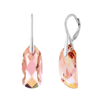 Strieborné náušnice Crystal Bay - Rose