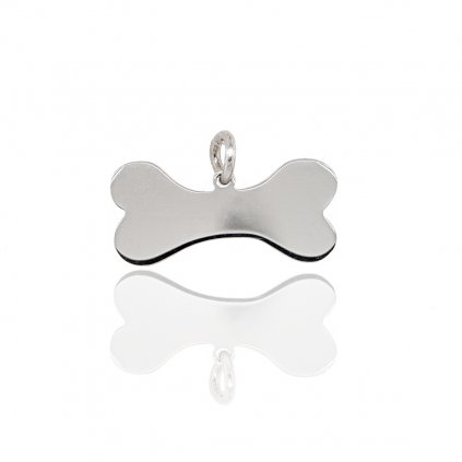 Strieborný prívesok psia kostička