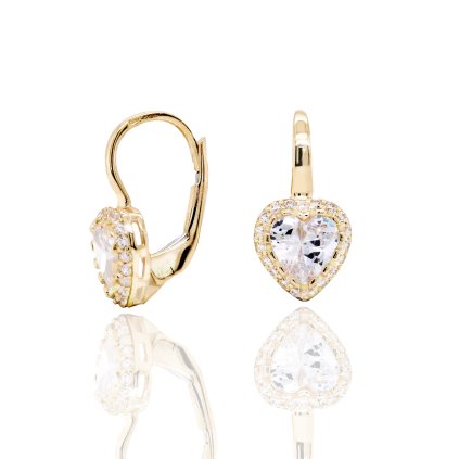 zlate nausnice srdiecka kamienkove