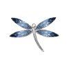 Brošňa vážka swarovski crystal denim blue