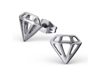 all4Silver Oceľové náušnice diamant M18490-A4S