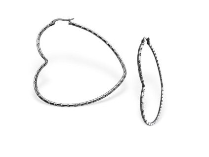 all4Silver Oceľové náušnice v tvare srdca M19623A4S