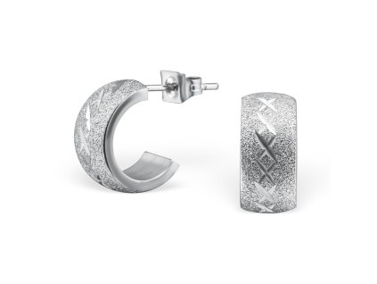 all4Silver Oceľové náušnice Piesok M26599