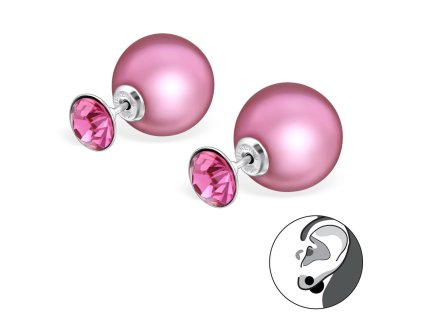 all4Silver Obojstranné strieborné náušnice M29294-A4S