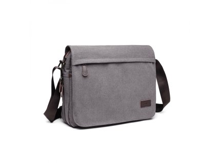 KONO pánska crossbody messenger taška šedá