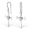 all4Silver Strieborné náušnice Krížik M18917-A4S