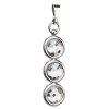 Evolution Group Strieborný prívesok s krištáľmi Swarovski biely okrúhly 34171.1